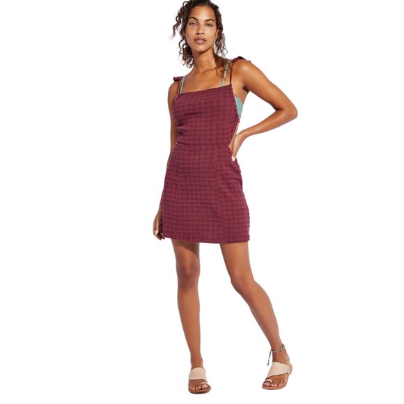 Free People Women Garnet Beyond Chic Mini Dress Size Large - Picture 1 of 4